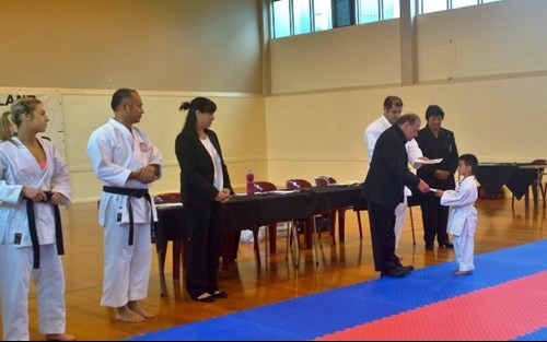 Shihan David taking a Grading